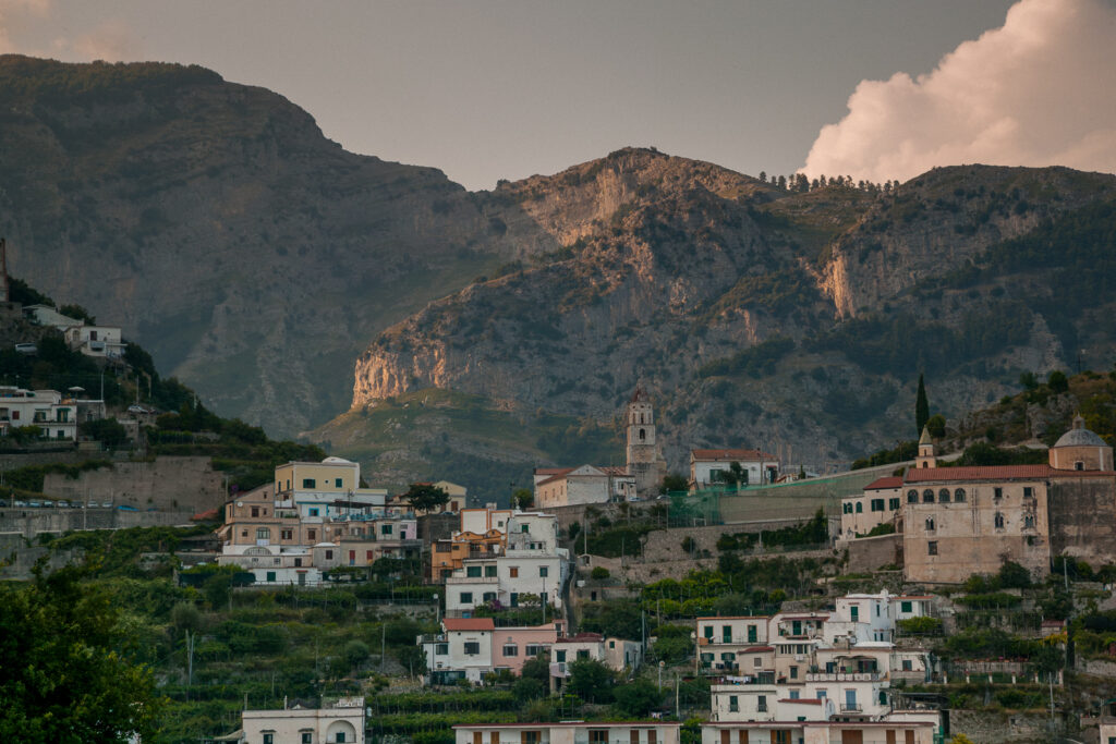 Blick auf Pogerola oberhalb von Amalfi